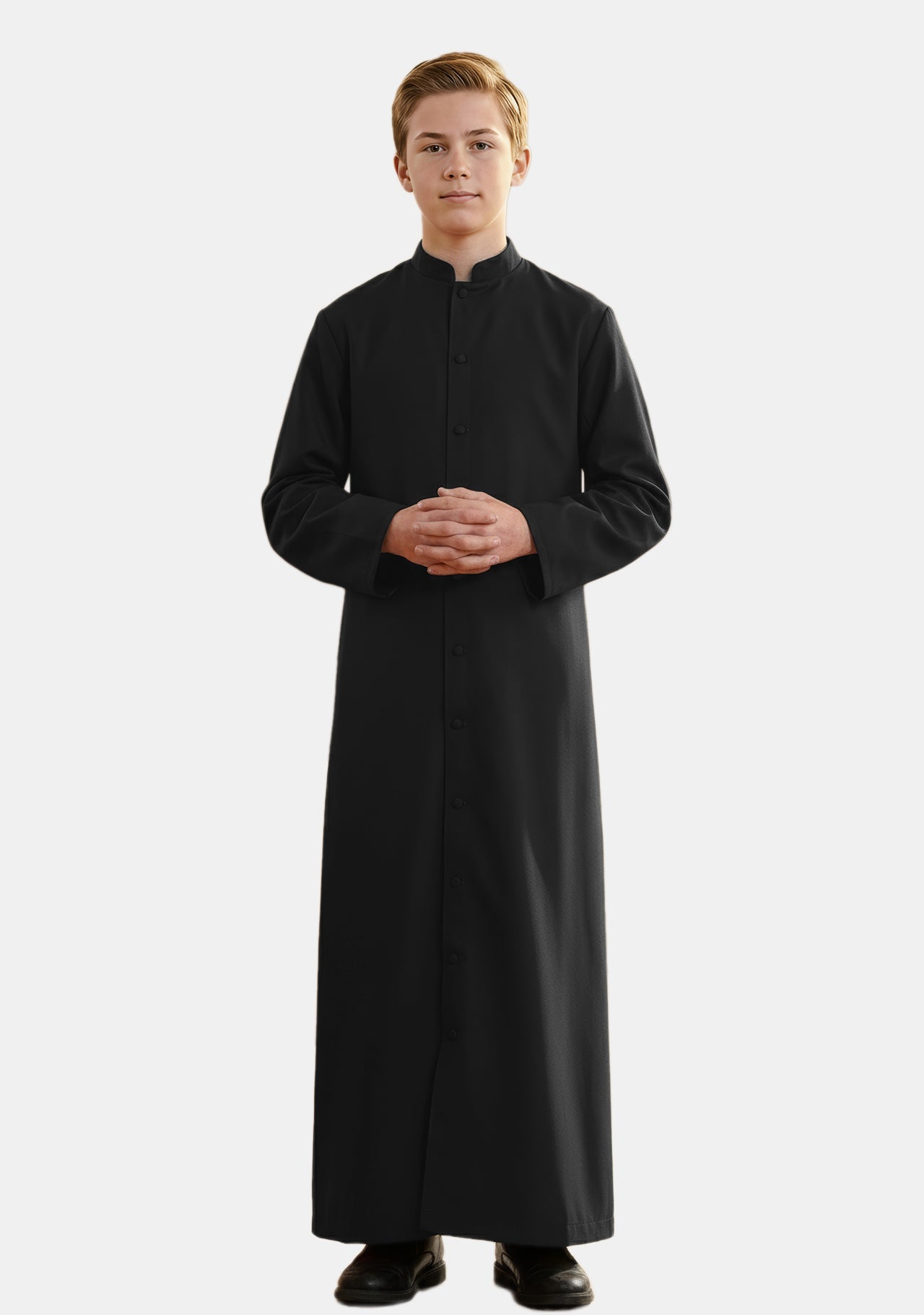 Soutane noire d'assistant d'autel