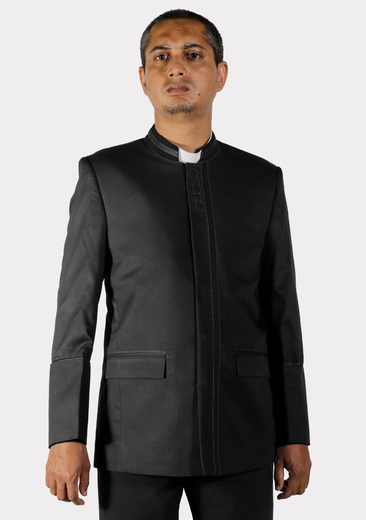 Veste boutonnée moderne noire Preaching