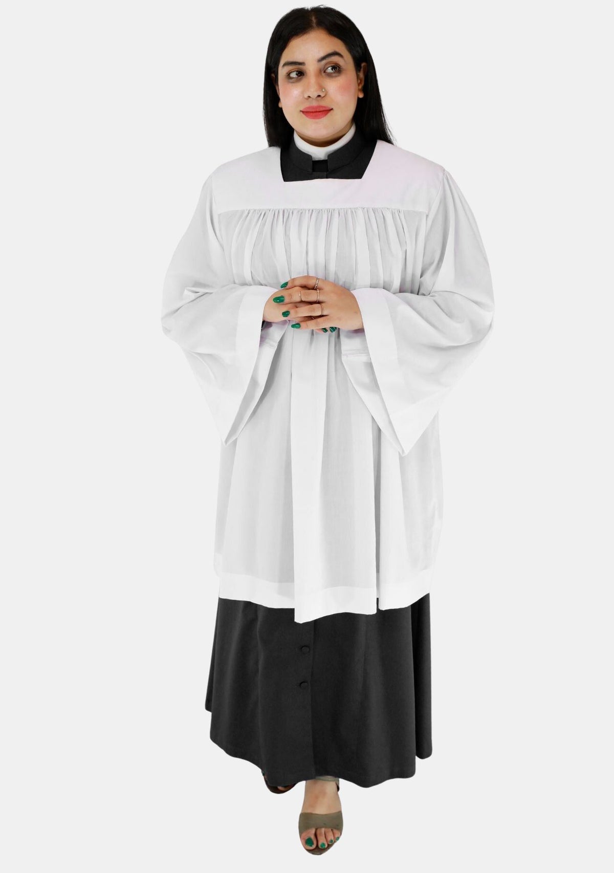 Surplis pour femme à col carré