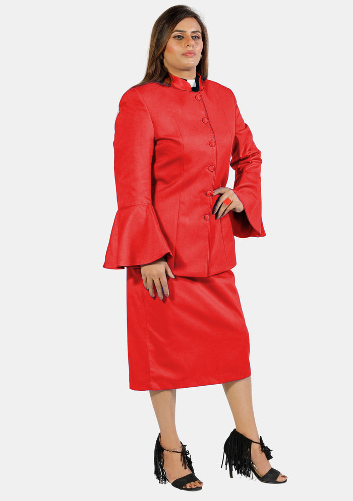 Costume eClergy à manches évasées rouge