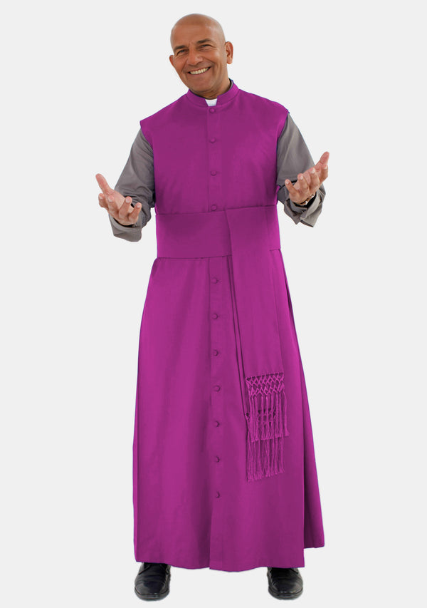 Robe de prêtre sans manches Andreas rouge violet