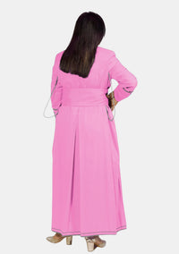Soutane rose et grise pour femme