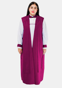 Chimère cléricale rouge et violette pour femmes anglicanes