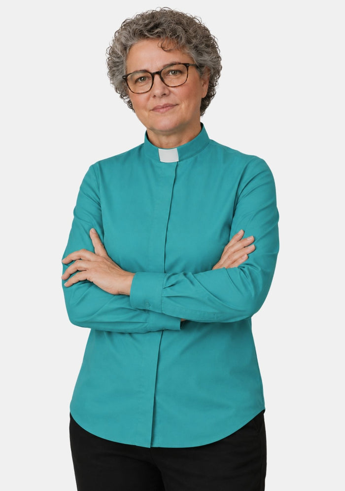 Chemise à col tab pour femme