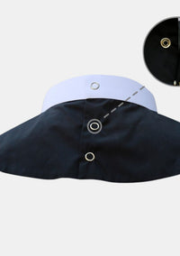 Col plastron clergé boutonné au dos