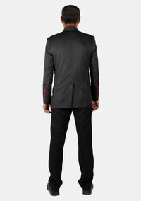 Veste croisée noire et rouge du clergé