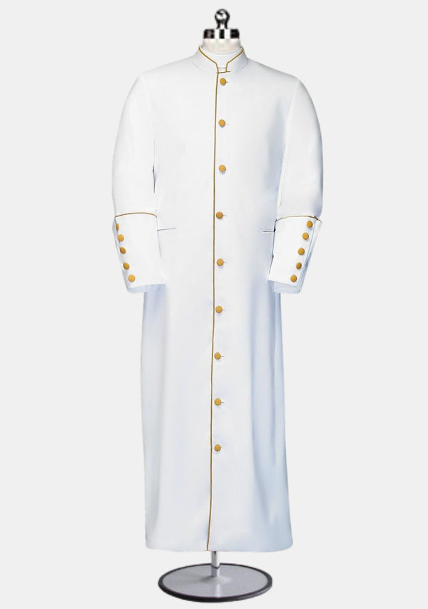 Robe de clergé blanche et dorée Caleb