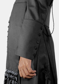 Soutane romaine noire céleste pour homme