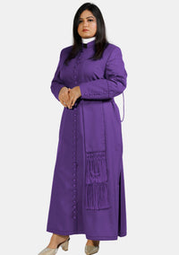 Soutane romaine violette pour femme