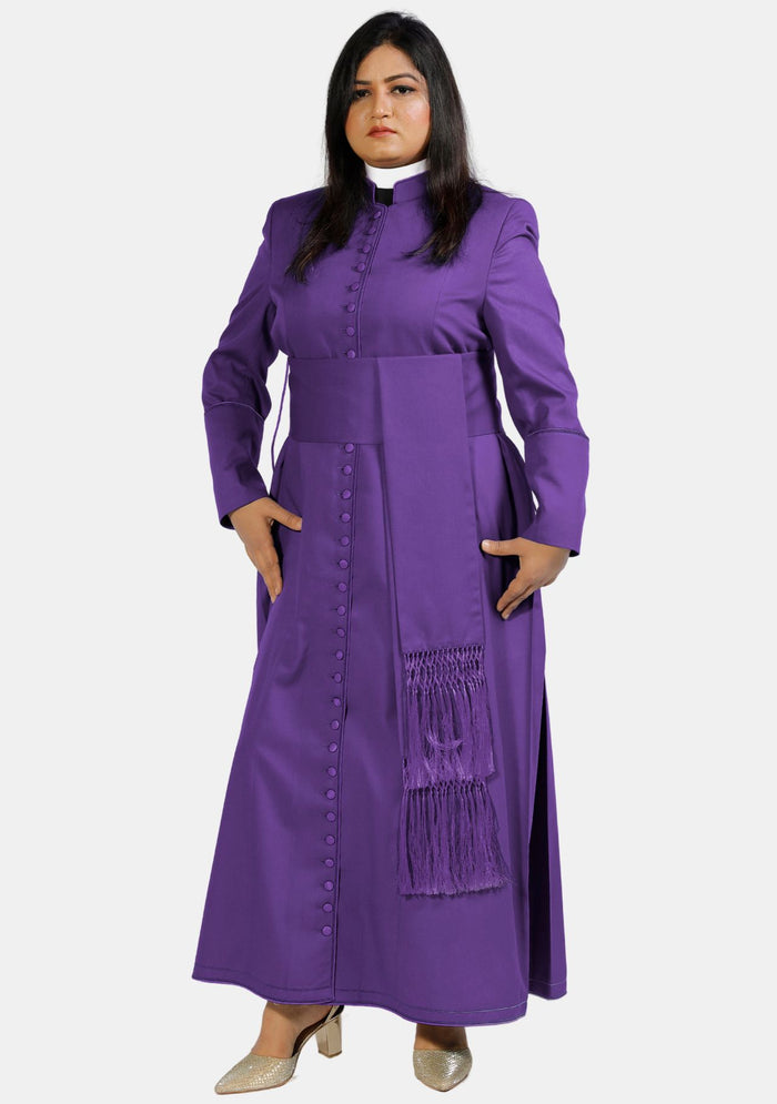 Soutane romaine violette pour femme