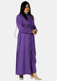 Soutane romaine violette pour femme