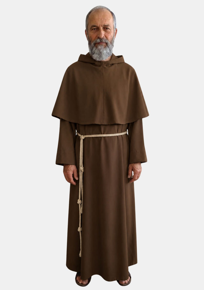 Robe de moine franciscaine marron 