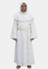 Habit de moine cistercien à capuche blanche