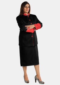 Tailleurs jupe eClergy noir rouge