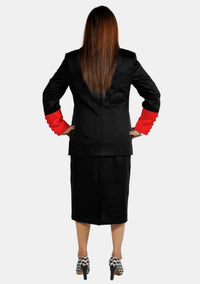 Tailleurs jupe eClergy noir rouge