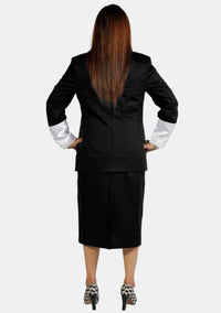 Costume jupe noir et blanc pour pasteur