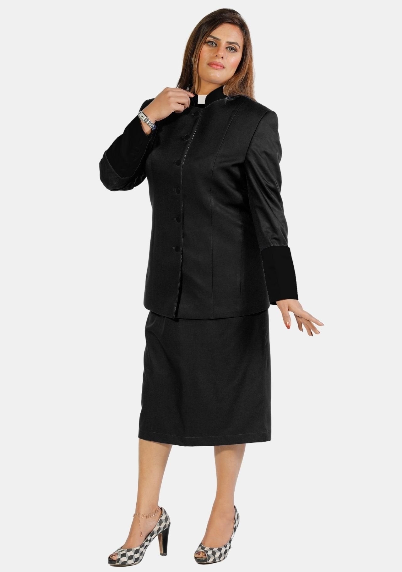 Tailleurs jupe noirs eClergy pour femmes