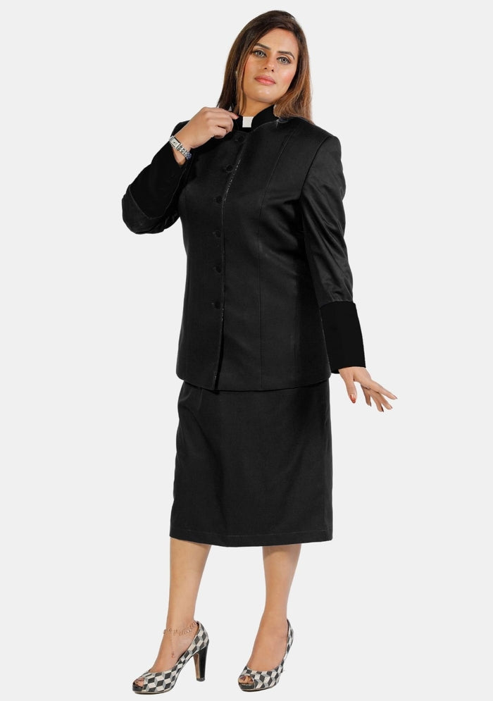 Tailleurs jupe noirs eClergy pour femmes
