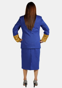 Tailleur-jupe clérical bleu roi d'eClergy