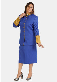 Tailleur-jupe clérical bleu roi d'eClergy