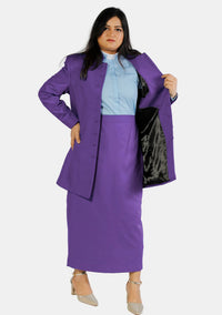 Costume violet de clergé romain pour femme