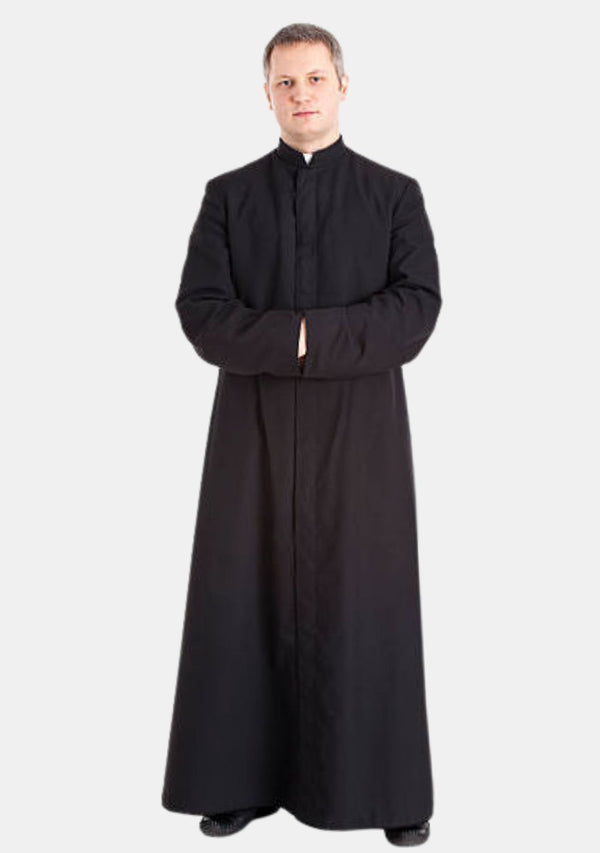 Soutane noire à fermeture éclair Cyrus pour homme
