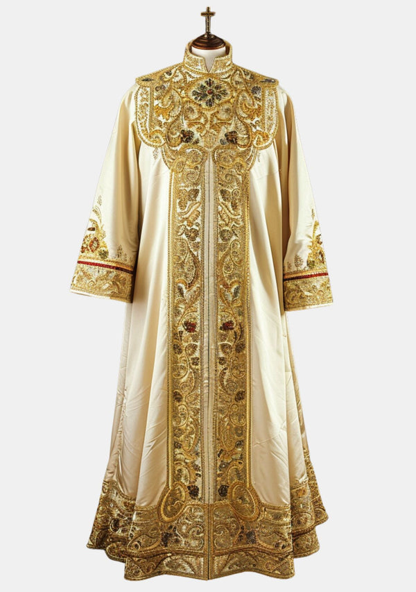 Robe de cérémonie glorieusement dorée pour femme