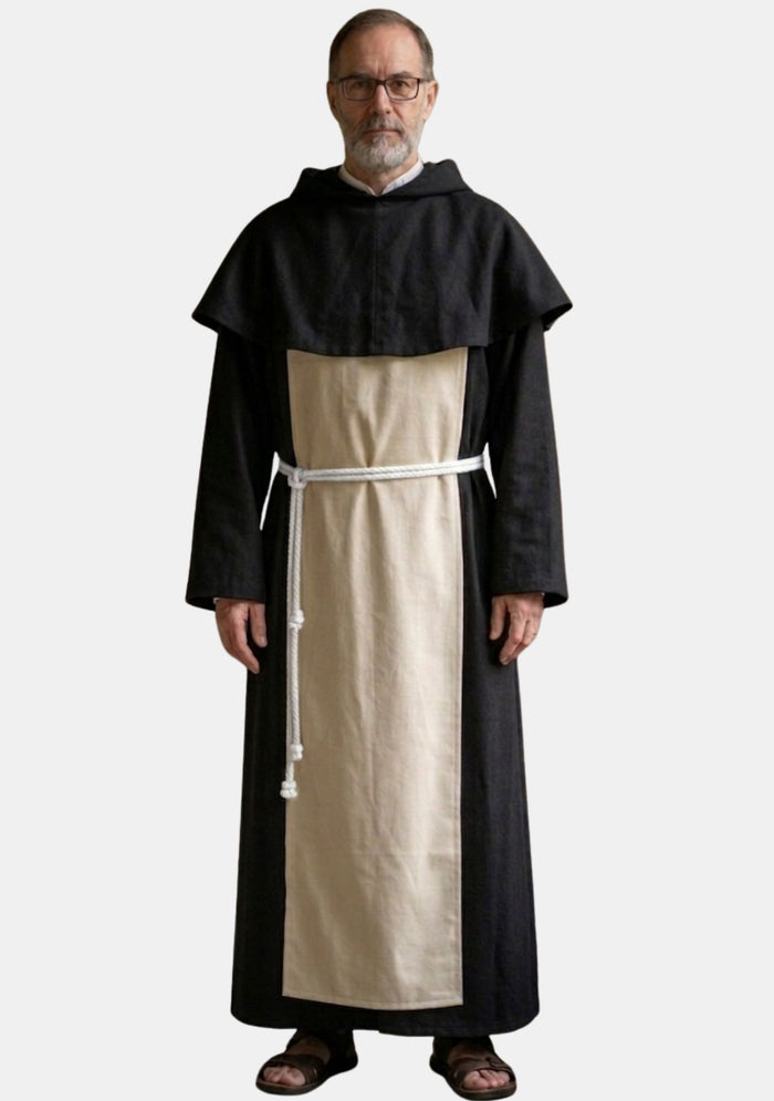 Robe de moine franciscaine marron 