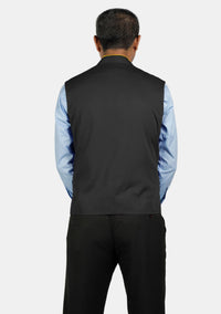 Gilet clergé noir éloquent avec bordure contrastée