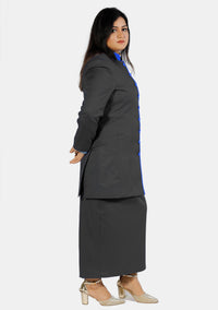 Costume ministériel noir pour femme avec contraste