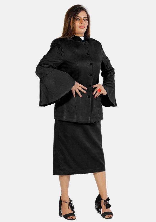 Costume eClergy à manches évasées noir
