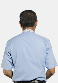 Chemise de clergé bleu clair