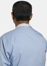 Chemise de clergé bleu clair