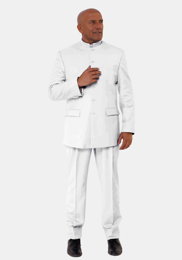 Costume de clerc à col à bandes blanches de piété