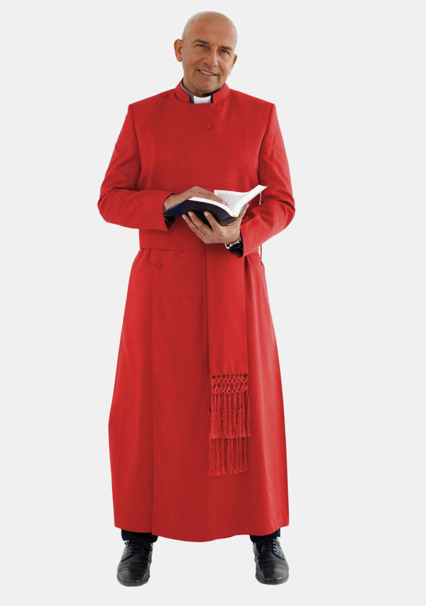 Soutane anglicane rouge Haziel pour homme