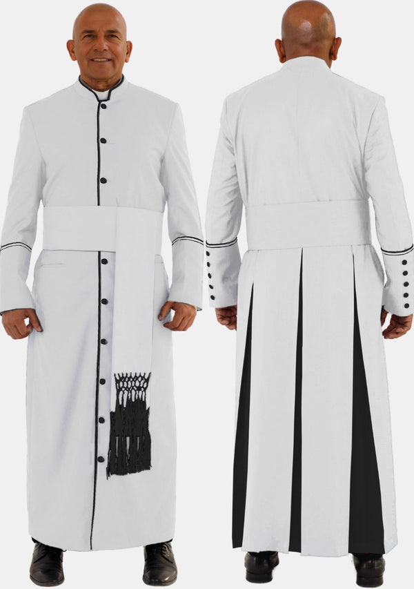 Robe eClergys blanche et noire pour homme
