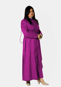 Soutane rouge violette des Saintes Dames à 33 boutons