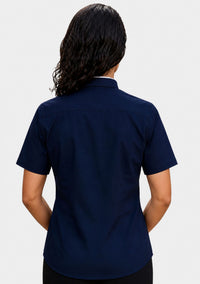 Chemise noire eClergy pour femme à col romain 