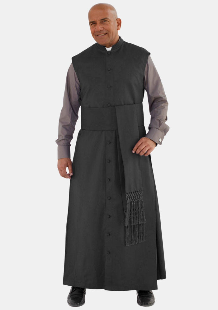 Robe de prêtre sans manches Jedidiah noire