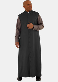 Robe de prêtre sans manches Jedidiah noire