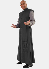 Robe de prêtre sans manches Jedidiah noire