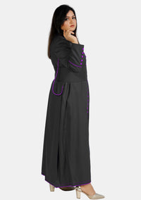 Soutane noire et violette Jemima Lady