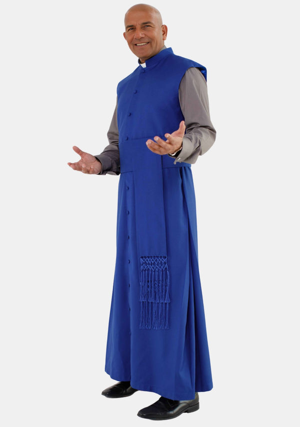 Robe de prêtre sans manches Jethro bleu roi