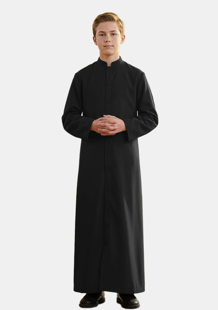 Soutane noire d'assistant d'autel