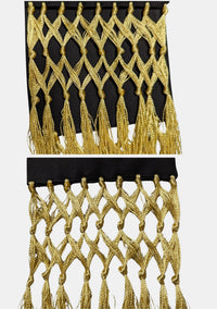 Ceinture cléricale à franges nouées en or