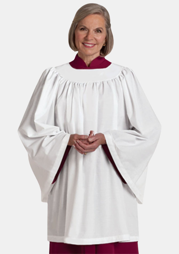 Surplis de clergé à col rond pour femme