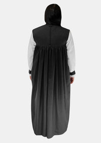 Chimère cléricale noire à 3 bandes pour femme
