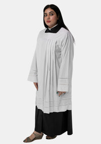 Surplis plissé clérical féminin