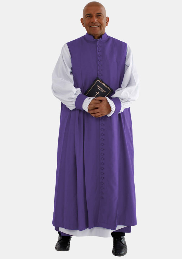 Liam 33 boutons romains violets Clergy Chimere pour homme