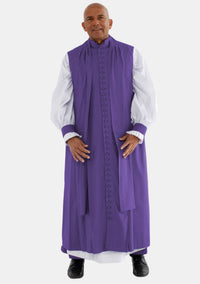 Liam 33 boutons romains violets Clergy Chimere pour homme